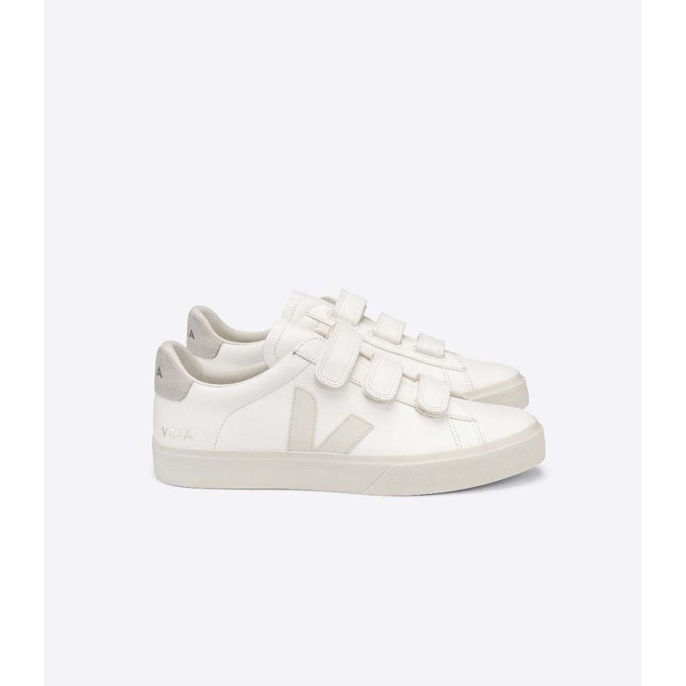 Veja RECIFE CHROMEFREE Sneakers Dames White/Beige | NL 623FDN